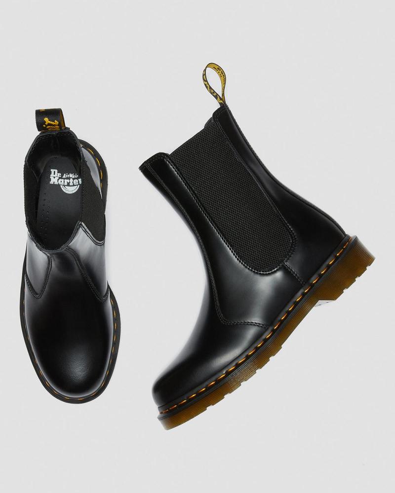 Black Men's Dr Martens 2976 Hi Smooth Leather Ankle Boots | CA 421ILH